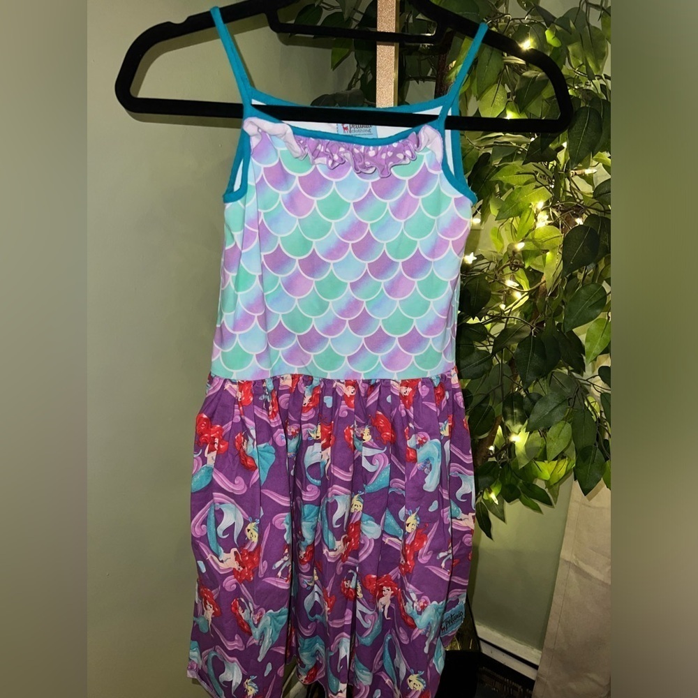 SWEET PETUNIA Girls Little Mermaid Tank Dress Size 12